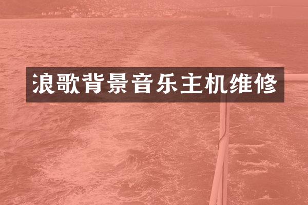 浪歌背景音乐主机维修