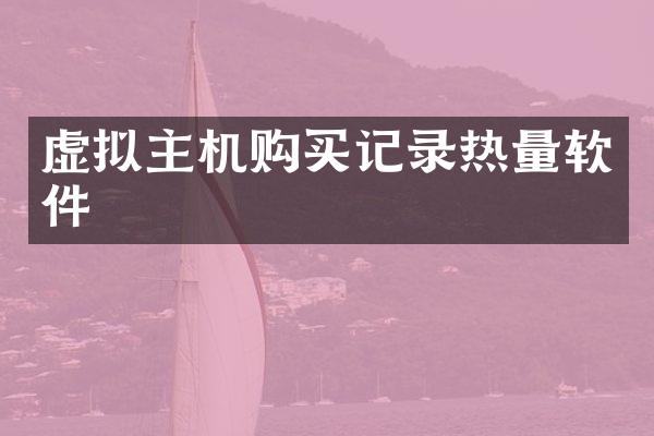 虚拟主机购买记录热量软件