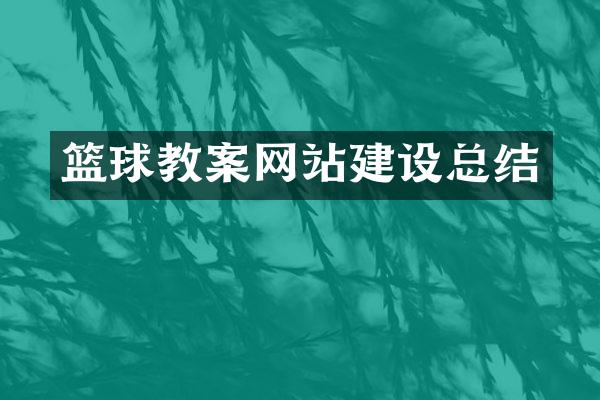 篮球教案网站建设总结