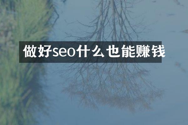做好seo什么也能赚钱