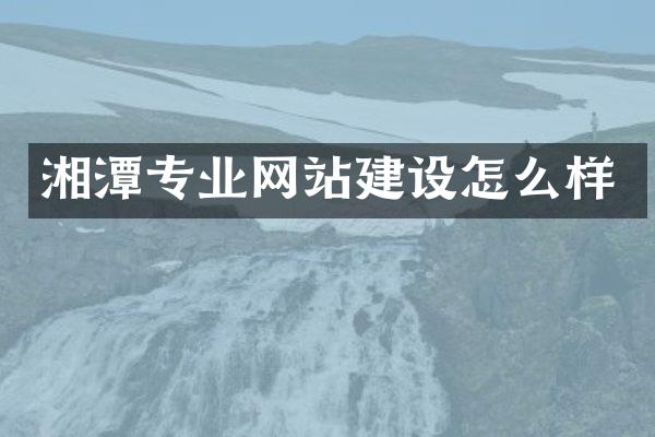 湘潭专业网站建设怎么样
