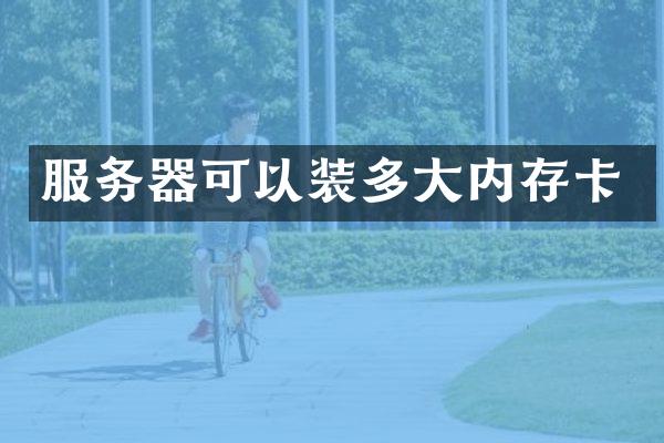 服务器可以装多大内存卡