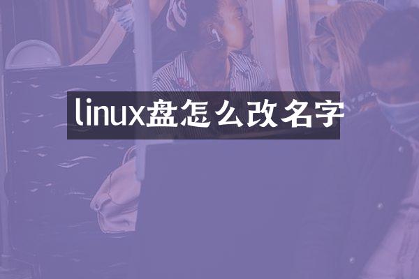 linux盘怎么改名字