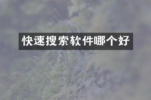 快速搜索软件哪个好