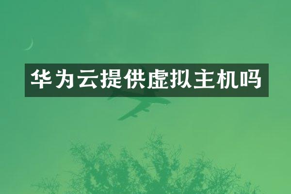 华为云提供虚拟主机吗