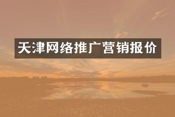 天津网络推广营销报价