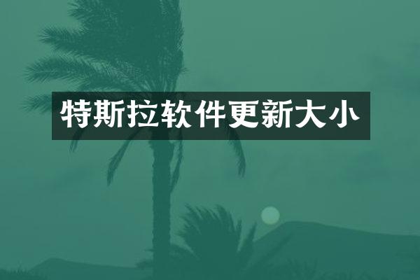 特斯拉软件更新大小