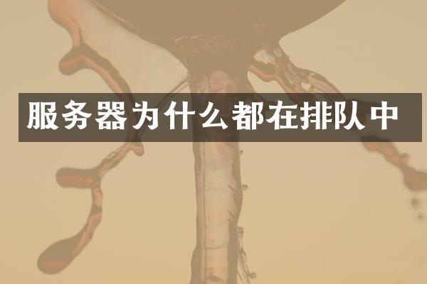 服务器为什么都在排队中