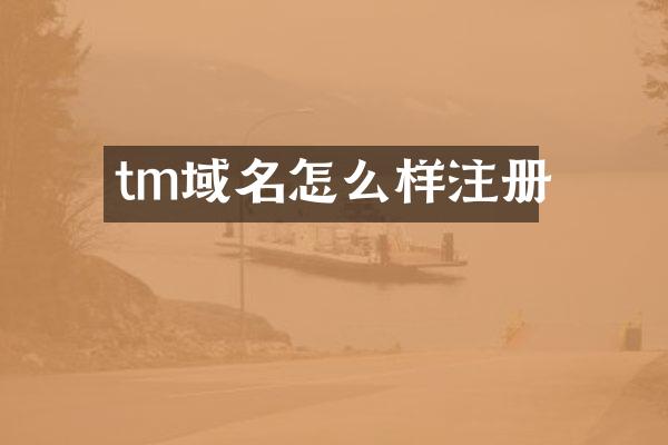 tm域名怎么样注册