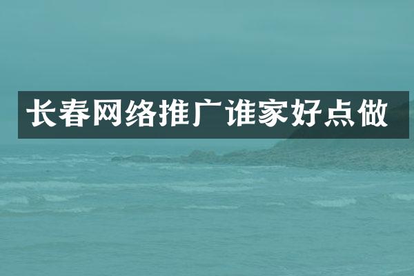 长春网络推广谁家好点做