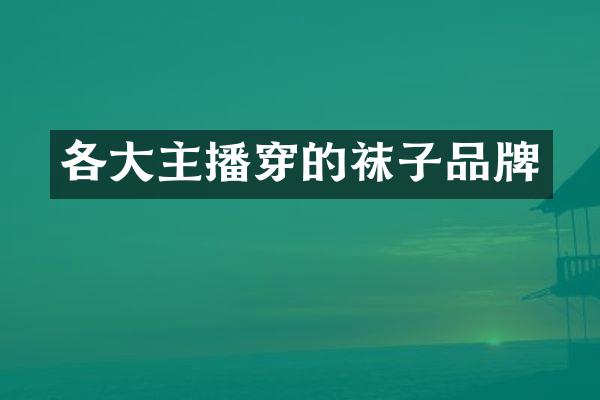 各大主播穿的袜子品牌