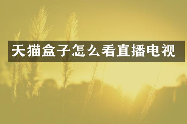 天猫盒子怎么看直播电视