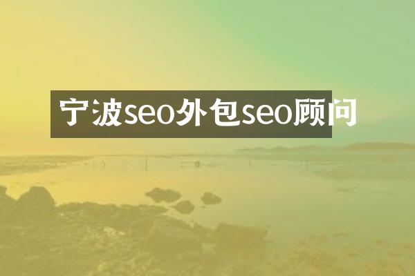 宁波seo外包seo顾问