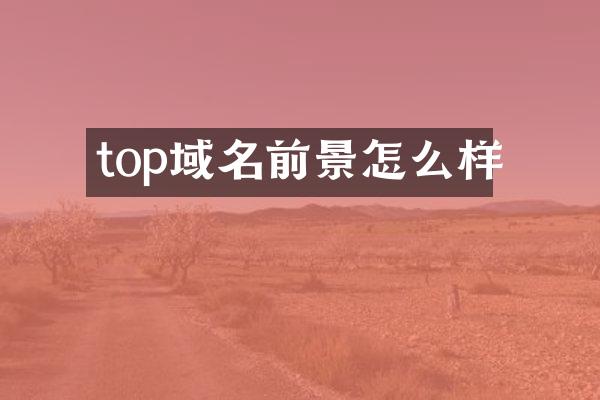 top域名前景怎么样