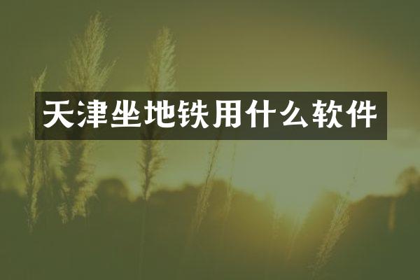 天津坐地铁用什么软件
