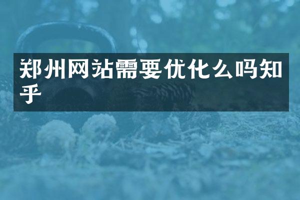 郑州网站需要优化么吗知乎
