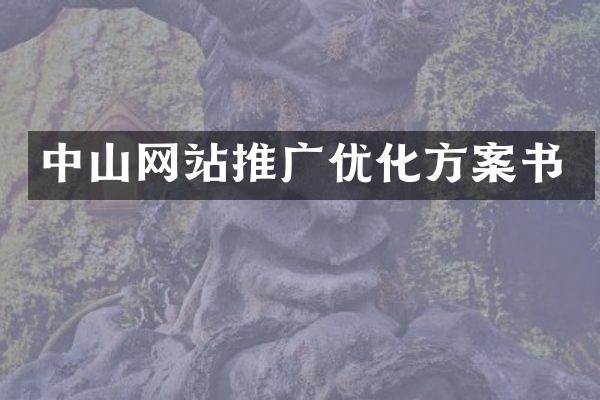 中山网站推广优化方案书