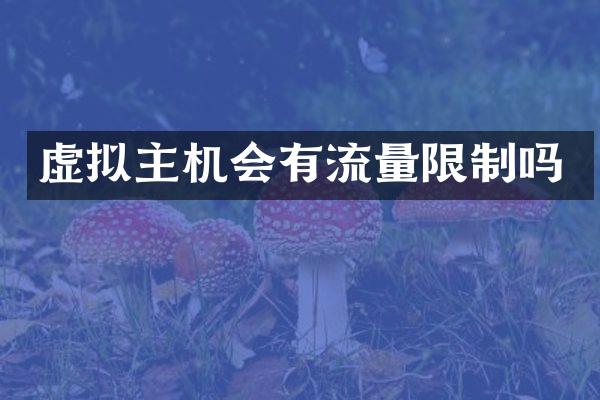 虚拟主机会有流量限制吗