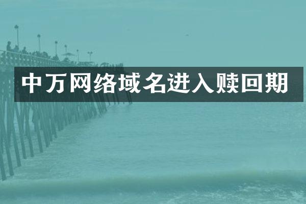 中万网络域名进入赎回期