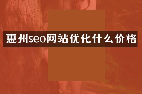 惠州seo网站优化什么价格