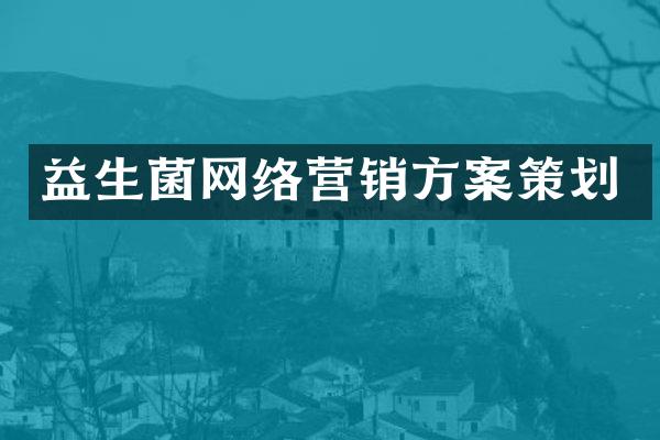 益生菌网络营销方案策划
