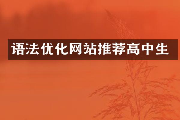 语法优化网站推荐高中生