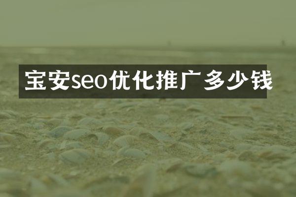 宝安seo优化推广多少钱