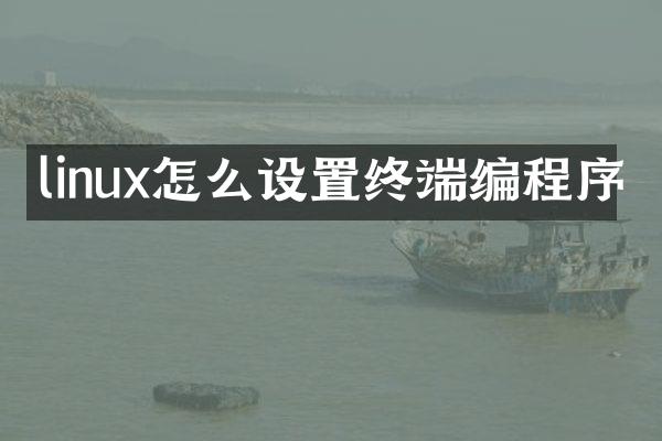 linux怎么设置终端编程序