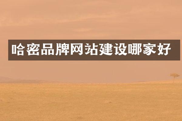 哈密品牌网站建设哪家好