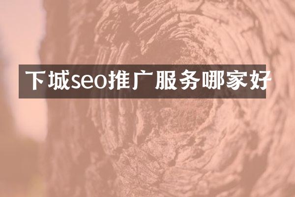 下城seo推广服务哪家好