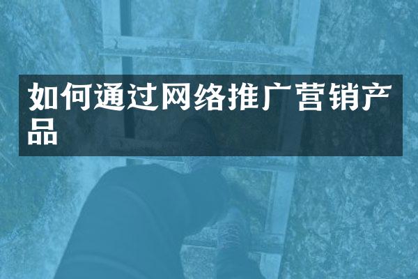 如何通过网络推广营销产品
