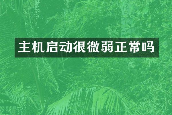 主机启动很微弱正常吗