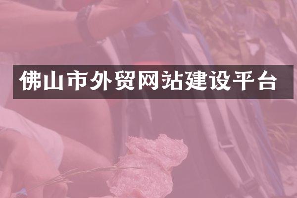 佛山市外贸网站建设平台