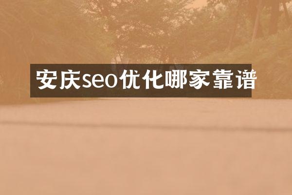 安庆seo优化哪家靠谱