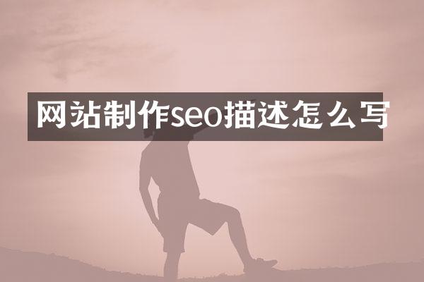 网站制作seo描述怎么写