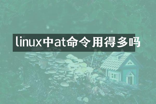 linux中at命令用得多吗