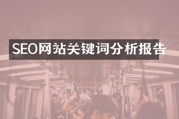 SEO网站关键词分析报告