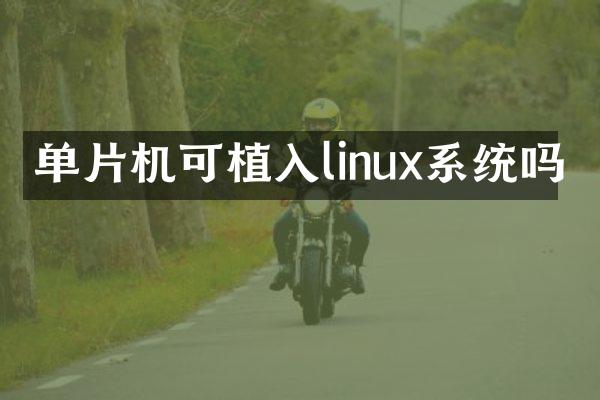 单片机可植入linux系统吗