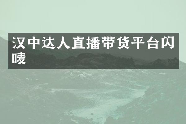 汉中达人直播带货平台闪唛