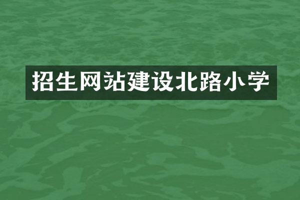 招生网站建设北路小学