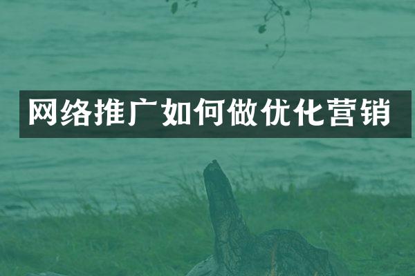 网络推广如何做优化营销