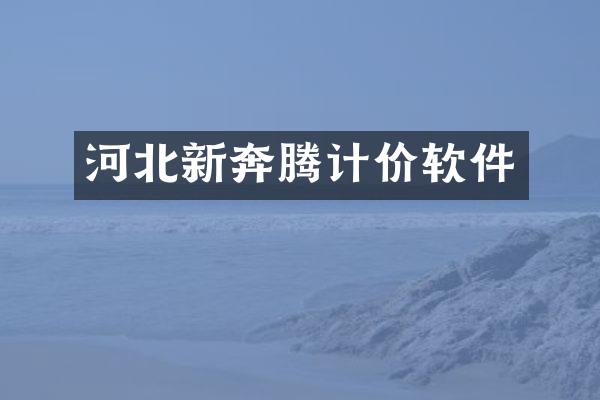 河北新奔腾计价软件