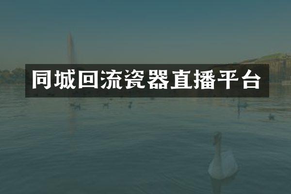 同城回流瓷器直播平台