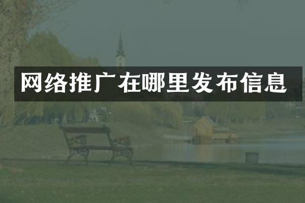 网络推广在哪里发布信息