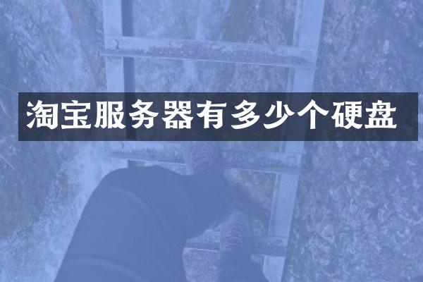 淘宝服务器有多少个硬盘