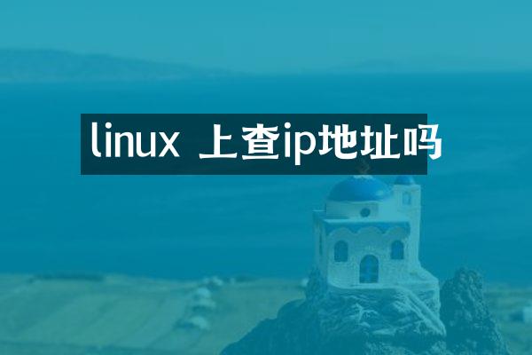 linux 上查ip地址吗