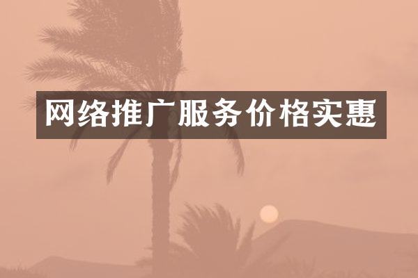网络推广服务价格实惠