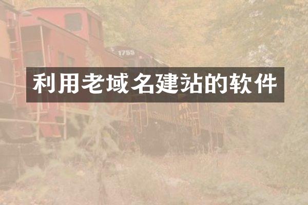 利用老域名建站的软件