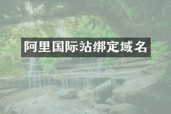 阿里国际站绑定域名