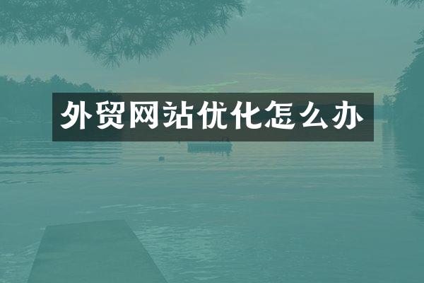 外贸网站优化怎么办